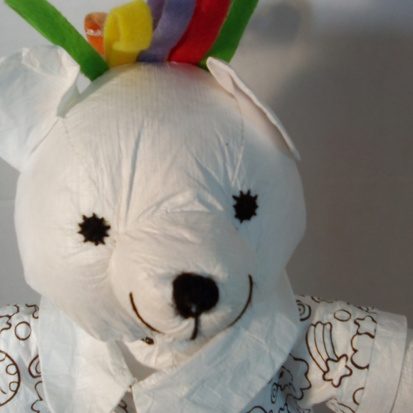 Rare HTF Alex Toys Color and Cuddles Bear Washable Stuffed Animal Plush - Picture 4 of 13